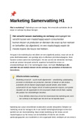 Samenvattingen Marketing 1 - Leerjaar  1 2022/2023 (H 1 t/m 3 & 6 t/m 8)(Fontys)(Grondslagen van de marketing) 