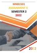 MNB1501 Asssignment 4 Question and Answers semester 2  2022 (100% pass rate)