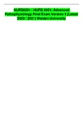  NURS6501 / NURS 6501: Advanced Pathophysiology Final Exam Version 1 (Latest 2022 / 2023) Walden University(100% Correct)