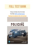 Policing 3rd Edition Worrall Test Bank with Question and Answers, From Chapter 1 to 13