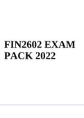 FIN2602 EXAM PACK 2022