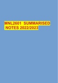 MNL2601 SUMMARISED NOTES 2022/2023