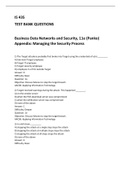TEST BANK QUESTIONS Business Data Networks and Security, 11e (Panko) Appendix: Managing the Security Process