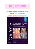 Gray’s Anatomy for Students 4th Edition Drake Test Bank with Question and Answers, From Chapter 1 to 8
