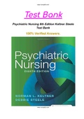 PSYCHIATRIC NURSING, 8TH EDITION BY NORMAN L. KELTNER AND DEBBIE STEELE TEST BANK ISBN 9780323479516