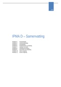 Samenvatting Projectmanagement IPMA D