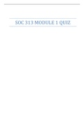 SOC 313 MODULE 1 QUIZ