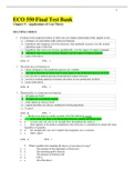 ECO 550 Final Test Bank Chapter 9|Applications of Cost Theory| Answers Highlighted| A+ Guide