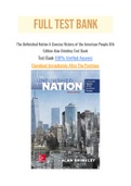 The Unfinished Nation A Concise History of the American People 8th Edition Alan Brinkley Test Bank with Question and Answers, From Chapter 1 to 32