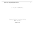 Capital Punishment in the United States, Research Paper