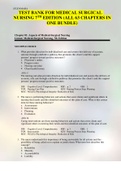 TEST BANK FOR MEDICAL SURGICAL NURSING 7TH EDITIONChapter 01: Aspects of Medical-Surgical Nursing Linton: Medical-Surgical Nursing, 7th Edition