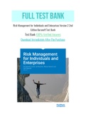 Risk Management for Individuals and Enterprises Version 2 2nd Edition Baranoff Test Bank