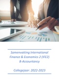 Samenvatting International Finance & Economics 2 (IFE2) MBFM + AEEB
