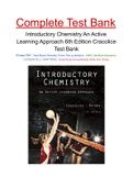 Introductory Chemistry An Active Learning Approach 6th Edition Cracolice Test Bank