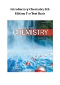 Introductory Chemistry 6th Edition Tro Test Bank with Question and Answers, From Chapter 1 to 19