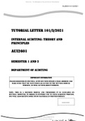 aui2601 internal auditing theory and principles-assignment semister 1 en 2 2023