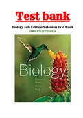 Biology 11th Edition Solomon Test Bank ISBN:978-1337392938|Complete Test Bank (1 - 57 Chapter)
