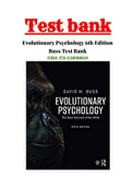 Evolutionary Psychology 6th Edition Buss Test Bank ISBN:978-1138088610|Complete Test bank|Guide A+
