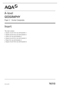 AQA A-level GEOGRAPHY 7037/2 Paper 2 Human Geography Insert 2022