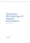 Summary of lectures Microbiology of Aquatic Ecosystems