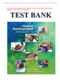 TEST BANK FOR HUMAN DEVELOPMENT: A LIFE-SPAN VIEW 8TH EDITION ROBERT V. KAIL JOHN C. CAVANAUGH,100% CORRECT