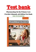 Pharmacology for the Primary Care Provider Edmunds 4th Edition Test Bank ISBN:978-0323087902|Complete Guide A+