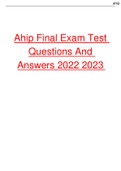 Ahip Final Exam Test Questions And Answers 2022 2023 