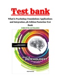 What is Psychology Foundations Applications and Integration 4th Edition  Ellen E. Pastorino; Susann M Doyle-Portillo Test Bank ISBN:9781337564083|Test bank |Complete Guide A+