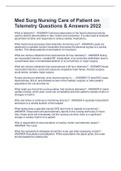 Package deal for Prophecy Medical Surgical-Telemetry QUESTIONS AND ANSWERS 2022-2023