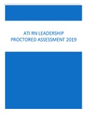 ATI RN Leadership Proctored Assessment 2019 (Updated)