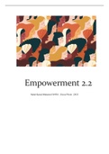 Verslag module 2.2 Empowerment afgerond met 9,5!