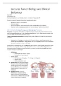 Lecture notes Tumor biology and clinical behavior