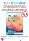 Test Banks For Medical-Surgical Nursing 10th Edition by Donna Ignatavicius, M. Linda Workman, 9780323612425, Chapter 1-69 Complete Guide