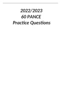 2022-2023 60 PANCE Practice Questions