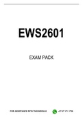 EWS2601 MCQ EXAM PACK 2022