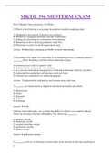 ATHABASCA UNIVERSITY MKTG 396 V8 SAMPLE MIDTERM ACTUAL EXAM QUESTIONS AND ANSWERS 