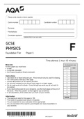 AQA GCSE PHYSICS Foundation Tier Paper 1 8463-1F-QP-Physics-G-9Jun22