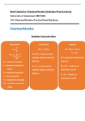UI CHEM 003 Chemistry - Chemical Kinetics Solutions Practice Exam