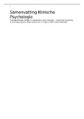 Samenvatting Klinische Psychologie (PSBA2-22), ‘Psychopathology: Research, Assessment, and Treatment – Custom for University of Groningen’ (Davey, 2015, 2nd edition), ISBN: 9781119922490