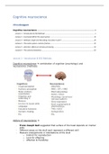 Comprehensive Summary Exam 1 Cognitive Neuroscience (2022)