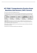 ATI TEAS 7 Comprehensive Practice Exam Questions And Answers (100% Correct)