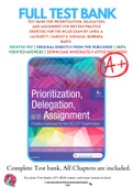 Test Bank For Prioritization, Delegation, and Assignment 4th Edition Practice Exercises for the NCLEX Exam by Linda A. LaCharity; Candice K. Kumagai; Barbara Bartz 9780323498289 Chapter 1-22 Complete Guide .