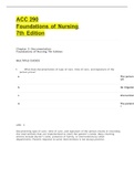 ACC 290 Foundations of Nursing  7th Edition