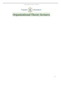 College aantekeningen / Lecture notes Organization Theory (441074-B-6) 