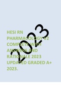 2023HESI RN PHARMACOLOGY V1_V3 COMPLETE PACAKAGE  WITH ANSWERS  UPDATED GRADED A+(100% VERIFIED AND CONFIRMED).