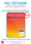 Test Bank For Clinical Guidelines in Primary Care, 4th Edition by FAANP Amelie Hollier, DNP, FNP-BC 9781892418272 Chapter 1-19 Complete Guide.