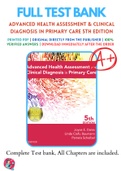 Test Banks For Advanced Health Assessment & Clinical Diagnosis in Primary Care 5th Edition by Joyce E. Dains; Linda Ciofu Baumann; Pamela Scheibel, 9780323266253, Chapter 1-41 Complete Guide