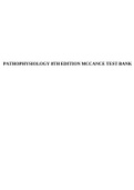 PATHOPHYSIOLOGY 8TH EDITION MCCANCE TEST BANK.