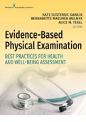 Evidence Based Physical Examination Best Practices for Health Well Being Assessment Kate Sustersic Gawlik