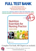 Test Bank For Nutrition Essentials for Nursing Practice 8th Edition by Susan Dudek 9781496356109 Chapter 1-22 Complete Guide.